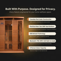 Dynamic Infrared Saunas 4 - Person Indoor Bluetooth Compatible FAR Infrared Sauna in Cedar — Results & Stats