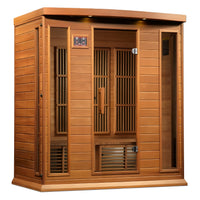 Infrared Sauna Built for Four People, FAR Infrared Technology, Canadian Red Cedar, Bluetooth Compatible