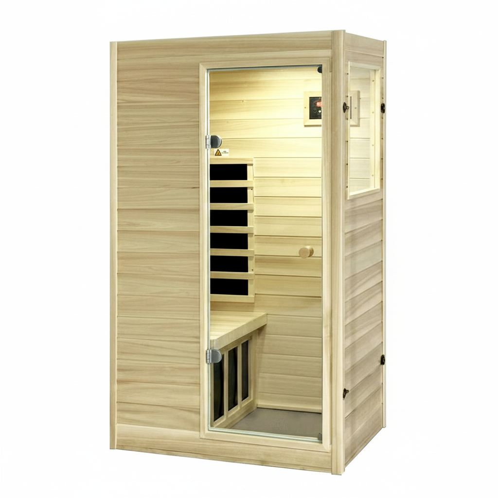 Far Infrared Sauna European Aspen Wood for 1 Person